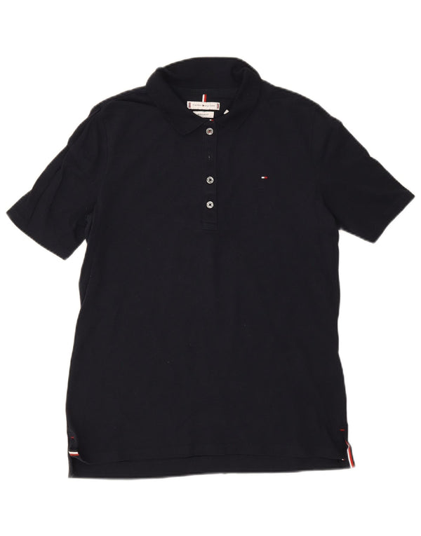 Tommy Hilfiger Polo Regular Fit pour femme UK 12 Bleu marine moyen Coton