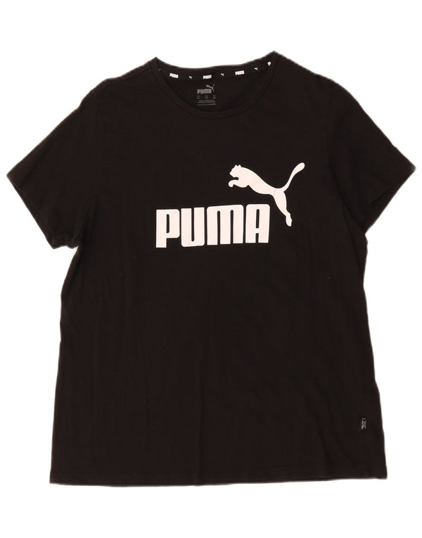 Puma T-shirt graphique pour femme UK 18 XL Noir Coton