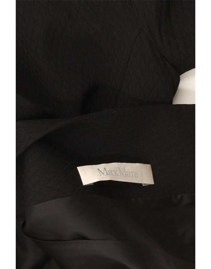 Max Mara Veste Blazer 1 Bouton pour Femme UK 16 Grande Laine Vierge Noire