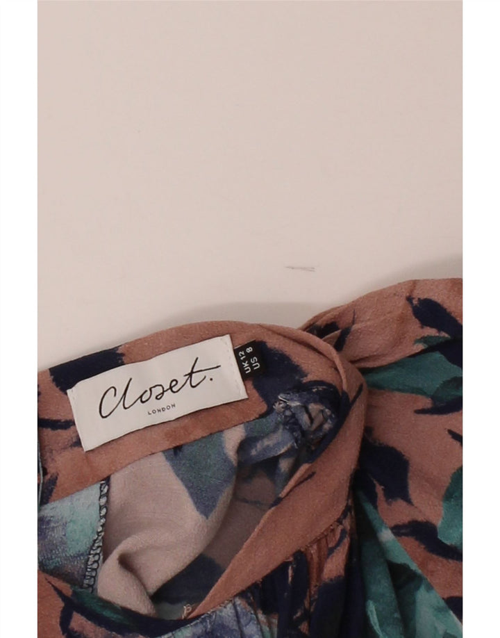 CLOSET Womens A-Line Dress UK 12 Medium  Multicoloured Floral Viscose Vintage CLOSET and Second-Hand CLOSET from Messina Hembry 
