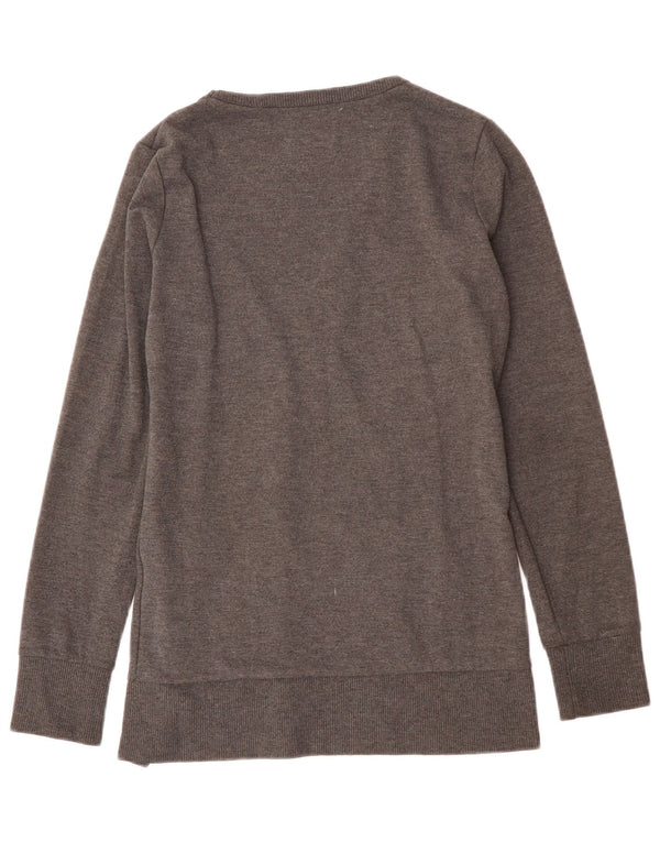 TIMBERLAND Pull Cardigan Femme UK 10 Petit Gris