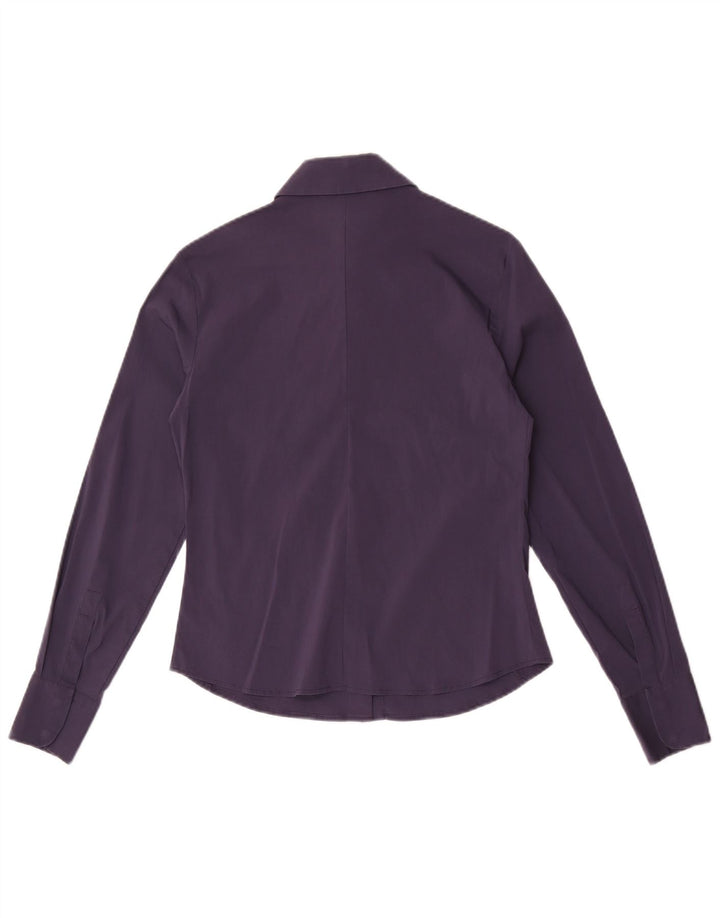 Max Mara Chemise Femme UK 10 Petit Violet Coton