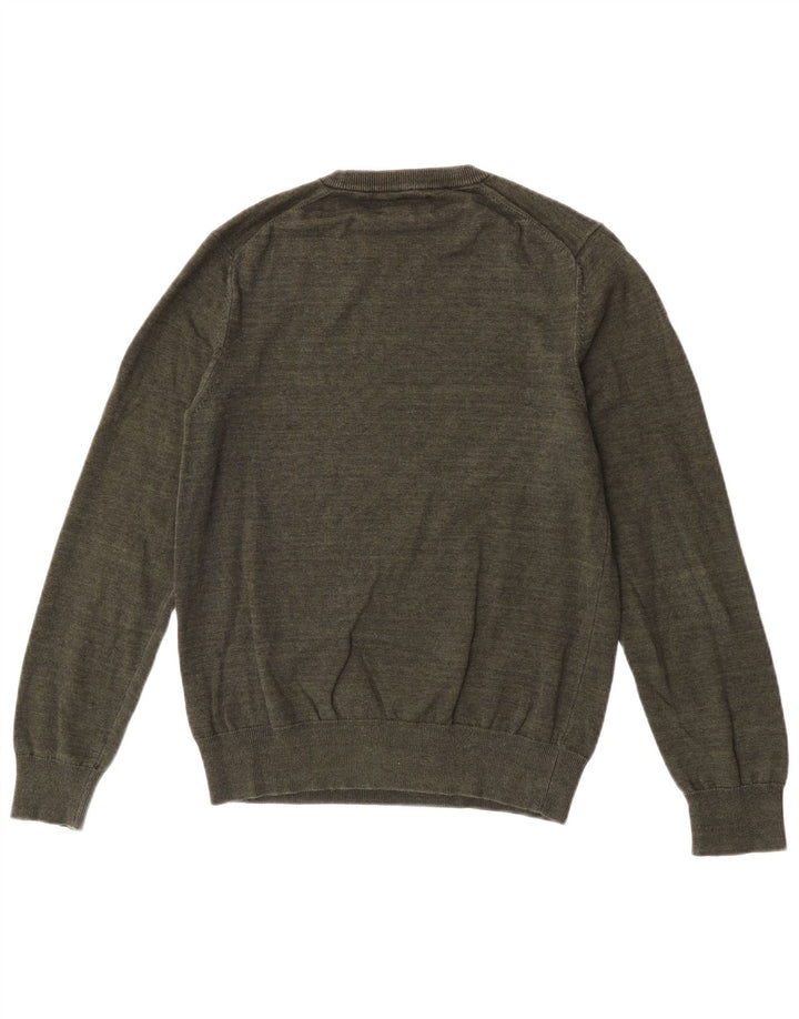 Marks & Spencer Pull Col Rond Homme Kaki Moyen Coton