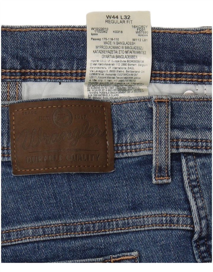 WRANGLER Jean court coupe classique pour homme W44 L26 en coton bleu