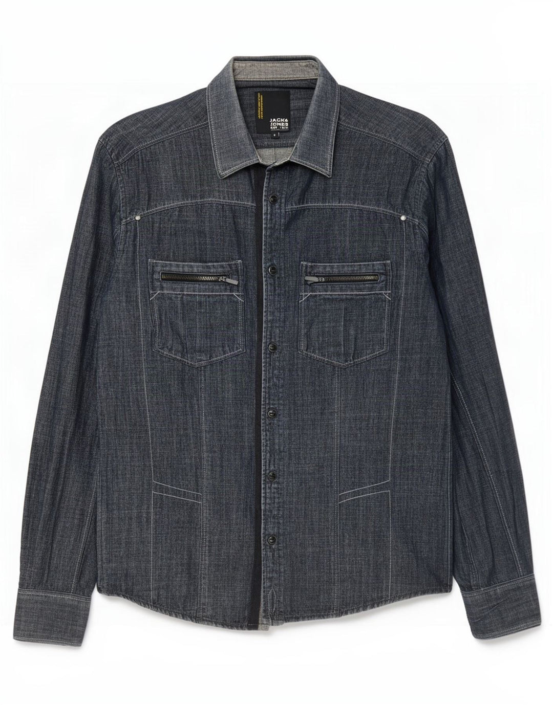 Jack & Jones Chemise en Jean Small Bleu Marine Coton Homme
