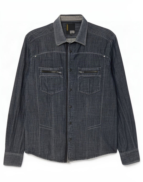 Jack & Jones Chemise en Jean Small Bleu Marine Coton Homme