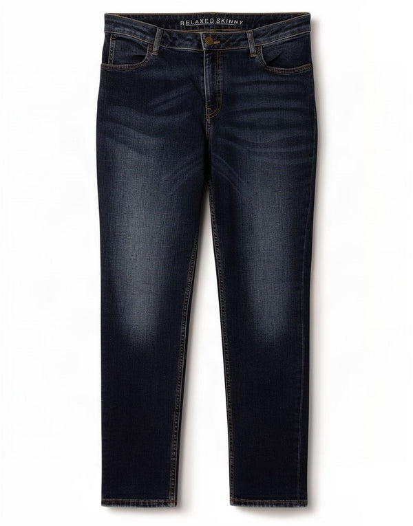 Marks & Spencer Jean skinny coupe décontractée pour femme W32 L30 en coton bleu marine