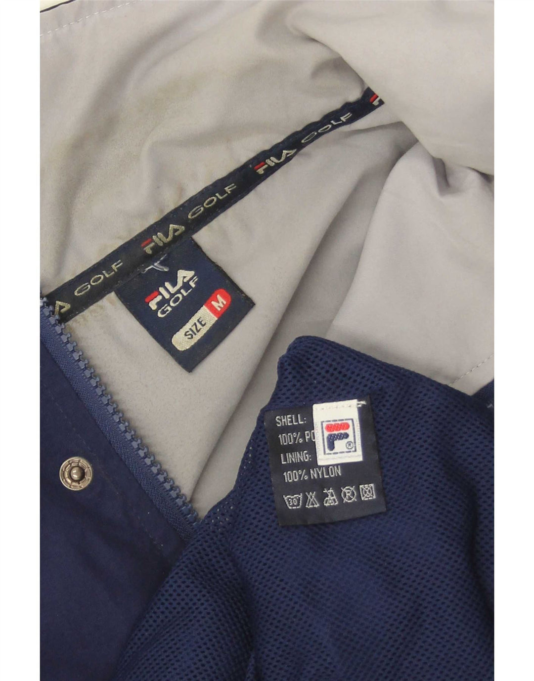 Fila Veste coupe-vent pour homme UK 38 Bleu marine moyen Polyester