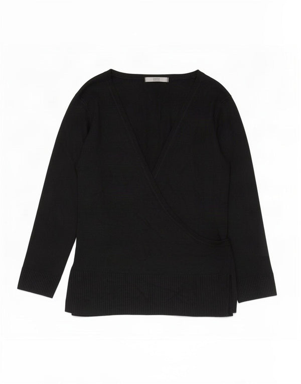 Marks & Spencer Pull cardigan à manches 3/4 pour femme UK 10 Small Noir