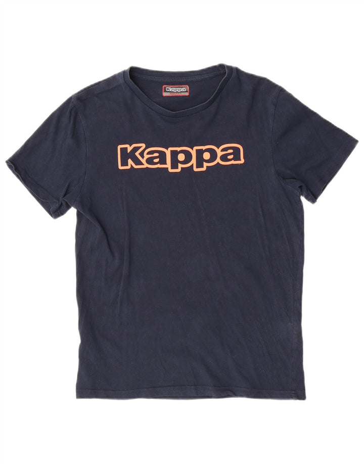 Kappa T-Shirt Graphique Homme Petit Bleu Marine Coton
