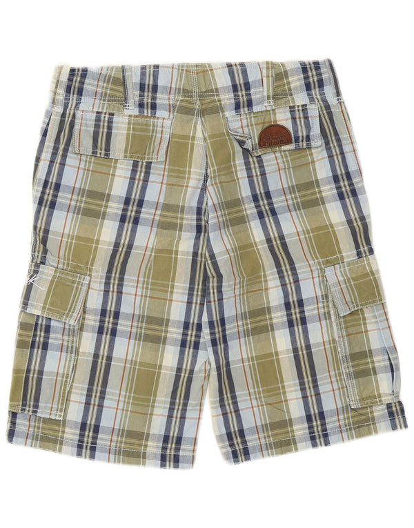 Sundek Short cargo pour homme W32 en coton à carreaux kaki moyen