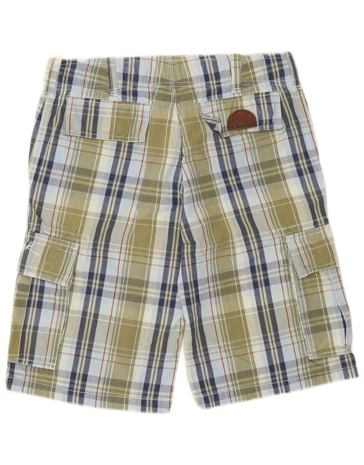Sundek Short cargo pour homme W32 en coton à carreaux kaki moyen