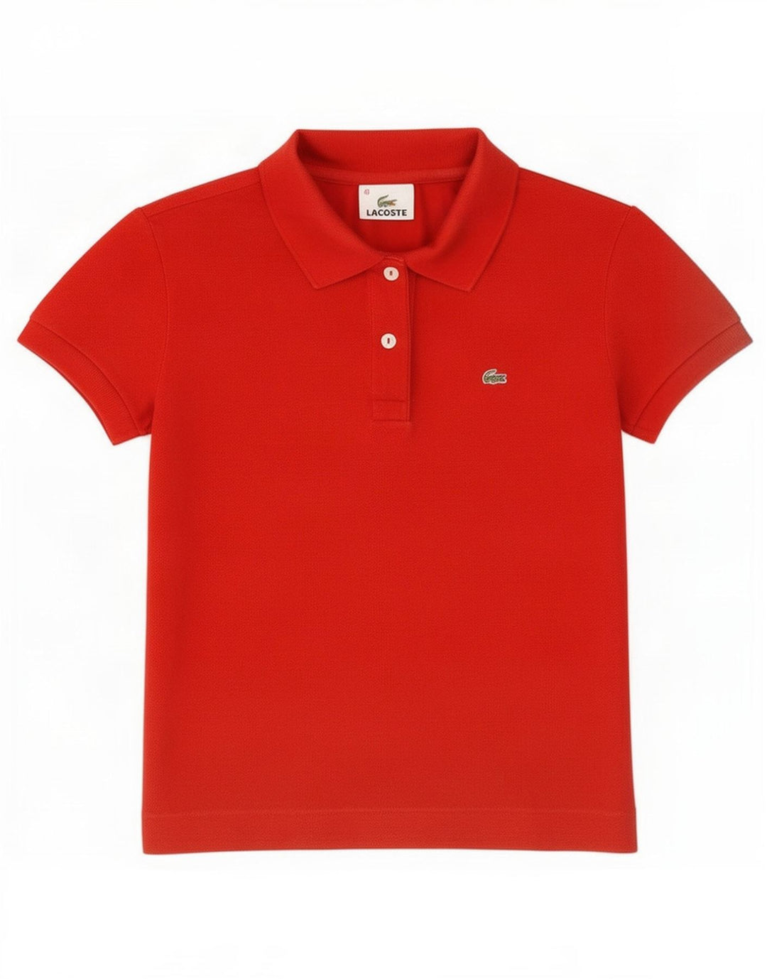 Lacoste Polo Femme Taille 40 Coton Rouge Moyen