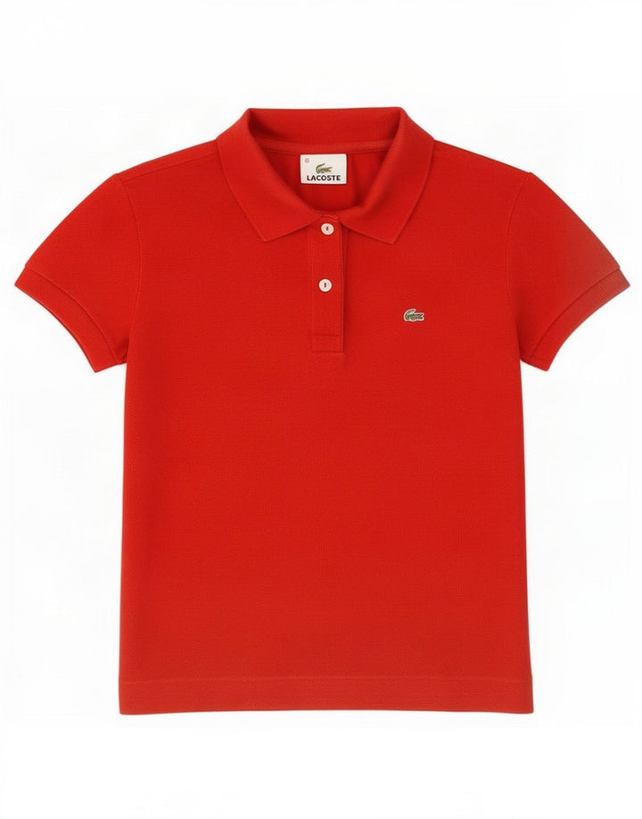 Lacoste Polo Femme Taille 40 Coton Rouge Moyen