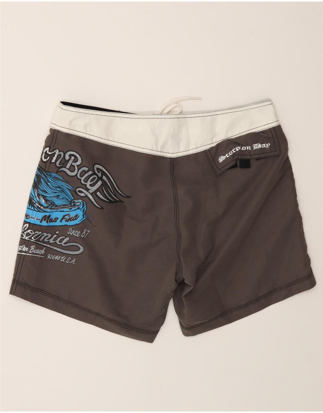 Scorpion Bay Short de Bain Graphique Homme Gris Moyen Colourblock