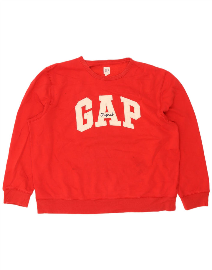 Gap Sweat-shirt graphique pour homme en coton rouge 2XL