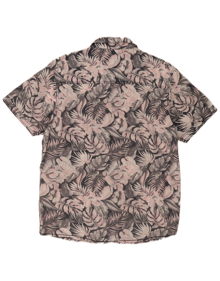 TOM TOMPSON Mens Regular Fit Short Sleeve Shirt XL Grey Floral