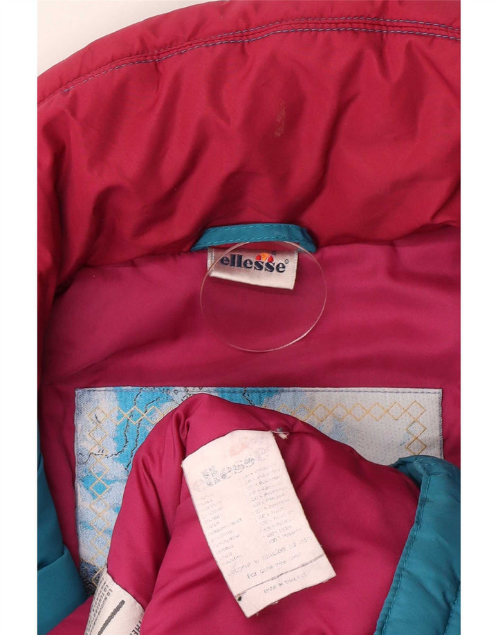 Ellesse Veste matelassée à capuche pour homme UK 42 XL Bleu Polyester