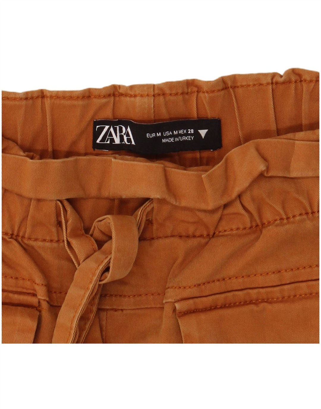 Zara Pantalon chaud taille haute pour femme Medium W28 Marron