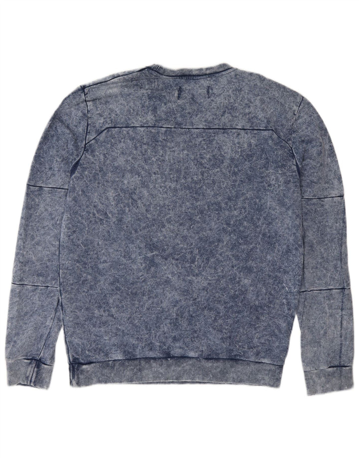 Calvin Klein Jeans Sweat-Shirt Graphique Homme Bleu Moyen Coton