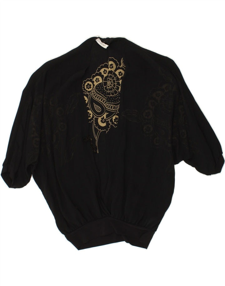 VINTAGE Womens Blouse Top IT 40 Small Black Viscose Vintage Vintage and Second-Hand Vintage from Messina Hembry 