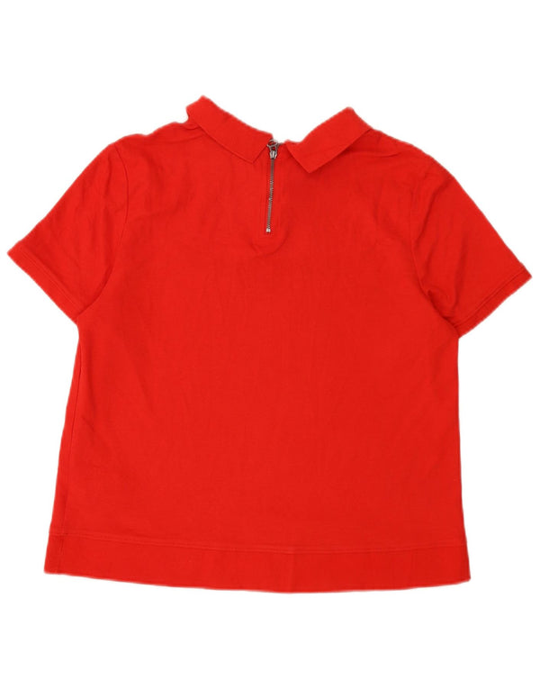 Tommy Hilfiger Polo graphique pour femme UK 14 Large Rouge Coton