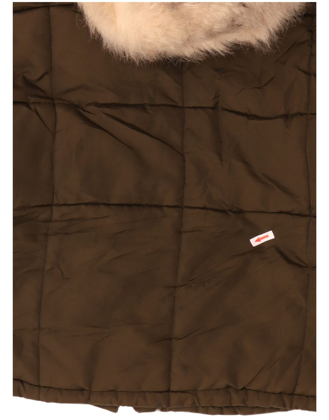 TOPSHOP Veste matelassée Sherpa surdimensionnée pour femme UK 12 Kaki moyen