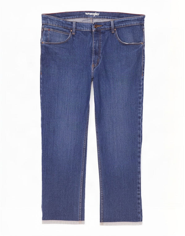 Wrangler Jean droit régulier authentique pour homme W38 L30 en coton bleu