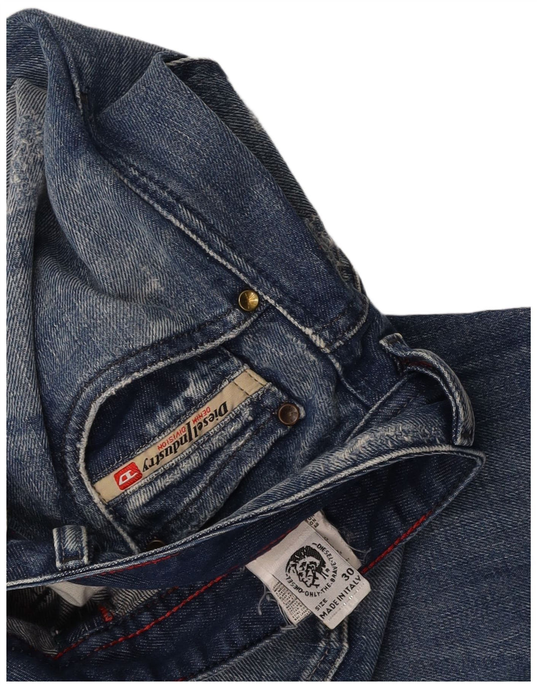 DIESEL Jean droit vieilli homme W30 L31 bleu coton