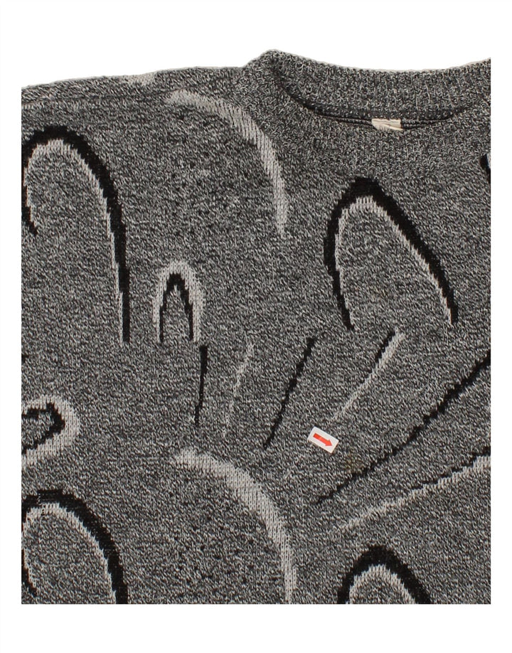 VINTAGE Womens Crew Neck Jumper Sweater EU 48 2XL Grey Polyester Vintage Vintage and Second-Hand Vintage from Messina Hembry 
