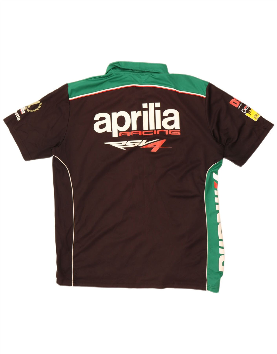 Aprilia Polo Graphique Homme Grand Noir Colorblock Polyester