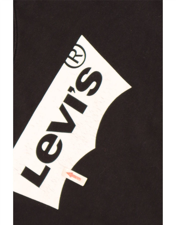 Levi's Sweat-shirt surdimensionné graphique pour femme UK 10 Small Noir Coton
