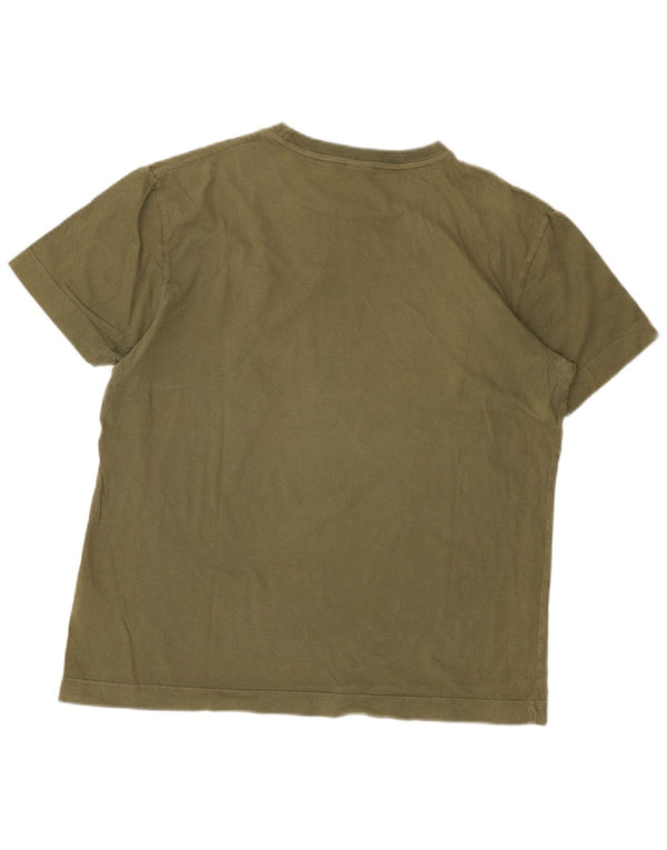 Diesel T-Shirt Graphique Top XL Kaki Coton Homme