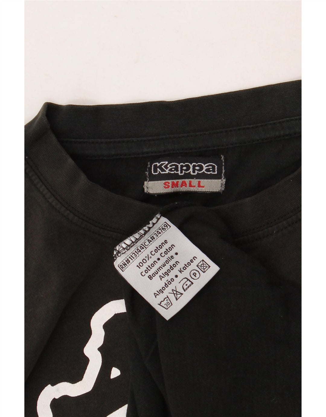KAPPA T-Shirt Graphique Homme Petit Noir Coton
