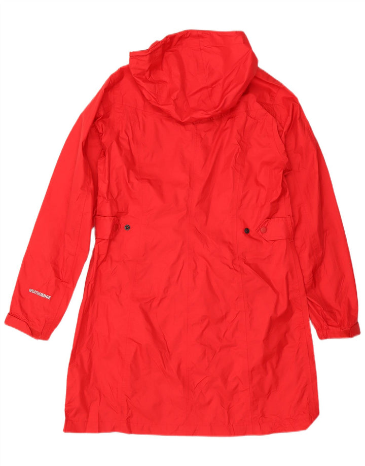 Eddie Bauer Manteau imperméable à capuche pour femme UK 14 Medium Rouge Nylon