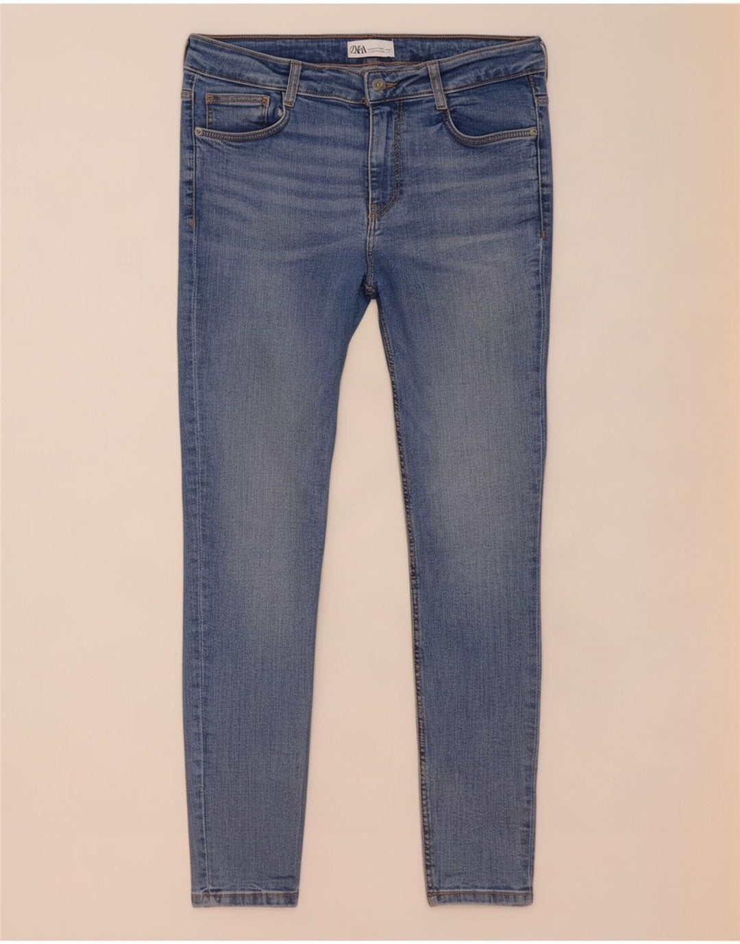 Zara Jean skinny pour femme EU 40 Medium W30 L29 Bleu