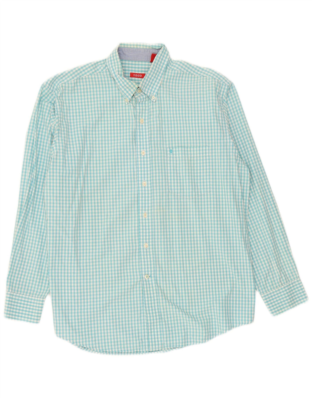 Izod Chemise Homme Grand Vichy Bleu
