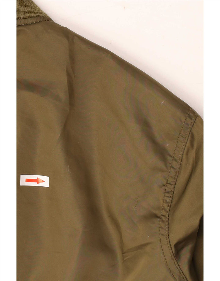 Gap Veste Bomber Femme UK 14 Medium Kaki Polyester