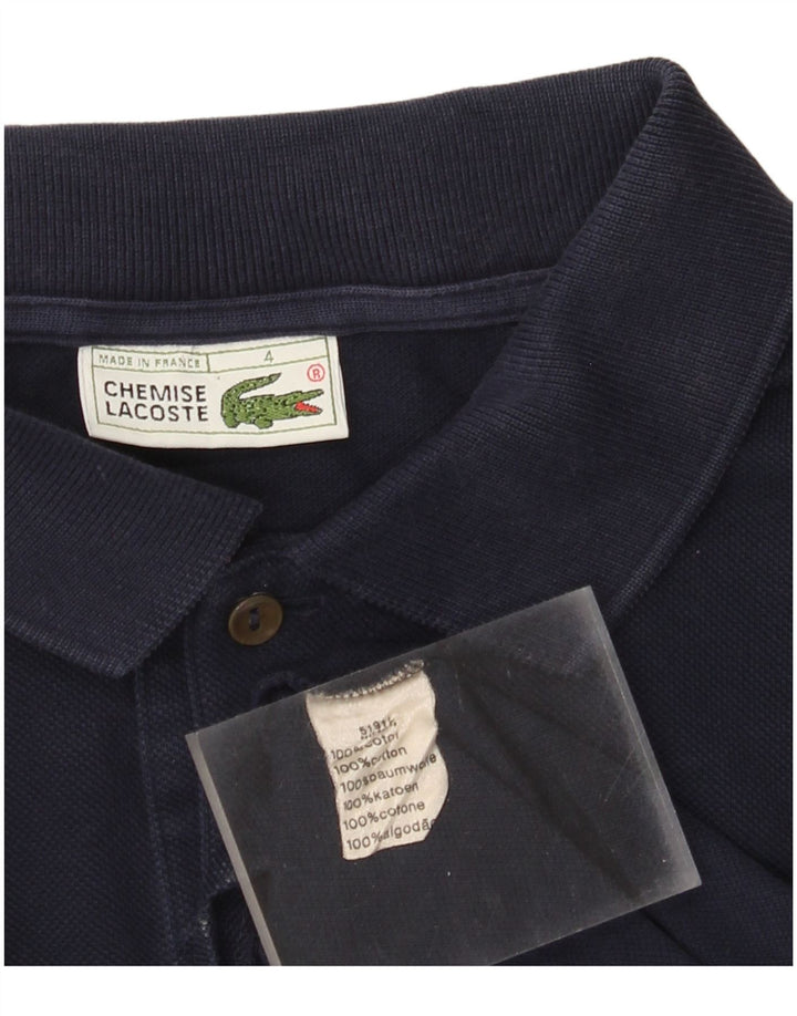 Lacoste Polo à manches longues pour homme Taille 4 Coton bleu marine moyen