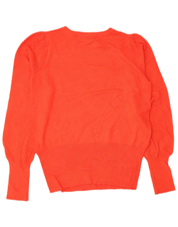 Marks & Spencer Womens Boat Neck Jumper Sweater UK 10 Small Red Viscose