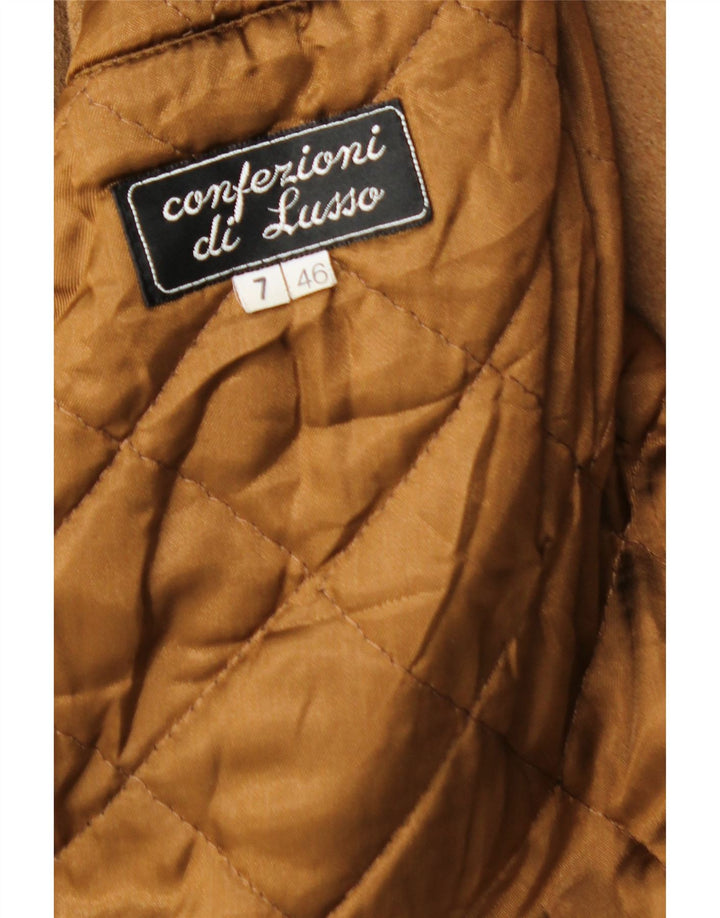 CONFEZIONI DI LUSSO Womens Oversized Hooded Duffle Coat IT 46 Large Brown