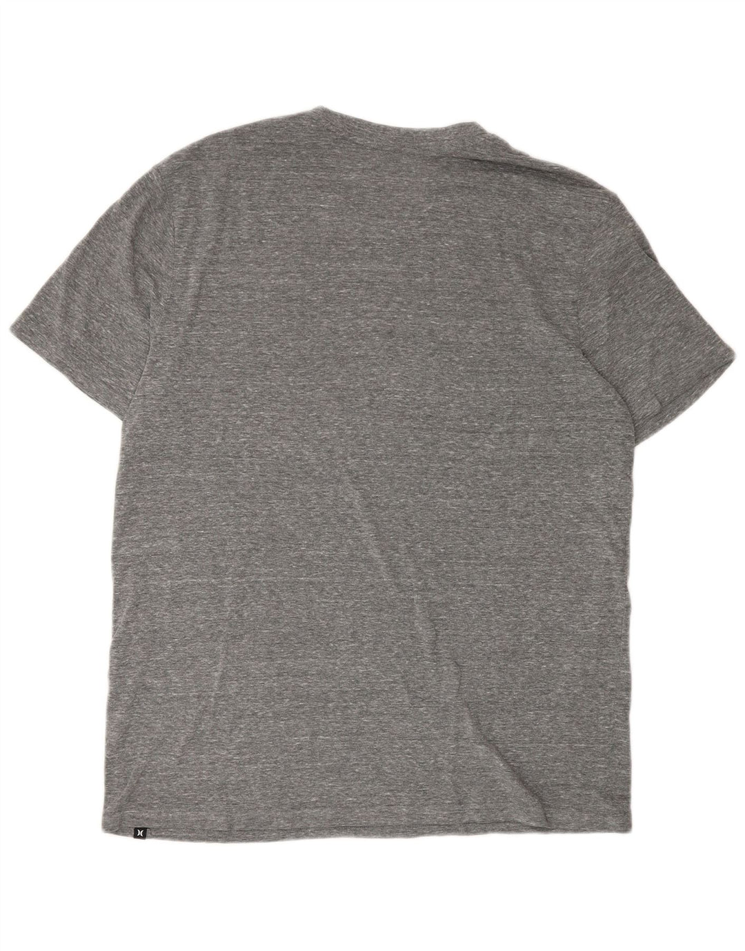 Hurley Mens Graphic T-Shirt Top Large Gris Moucheté Polyester
