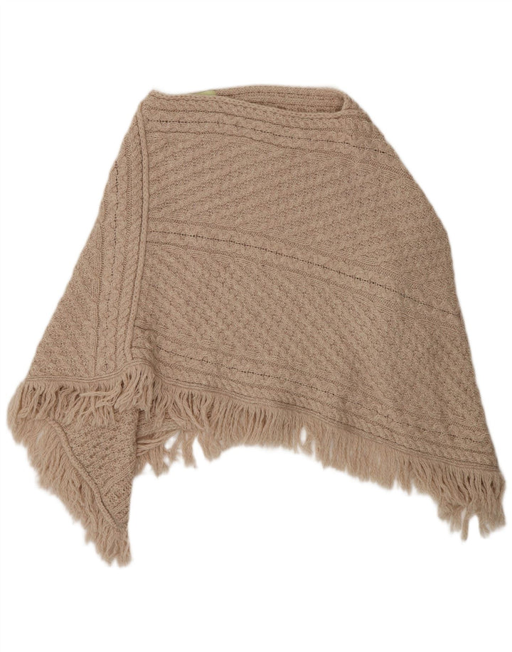 Aran Femme Poncho Jumper Taille Unique Beige