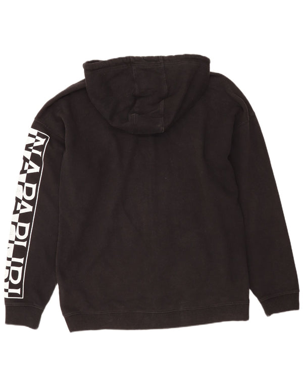 Napapijri Pull à capuche zippé coupe ample pour homme Geographic Graphic XL Noir