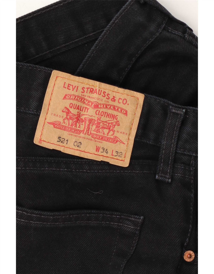 Levi's Jean 521 Tapered Homme Noir W34 L28