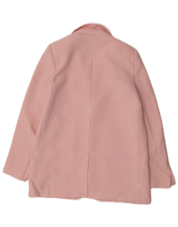 Zara Veste Blazer 2 Boutons Femme UK 10 Petit Rose Polyester