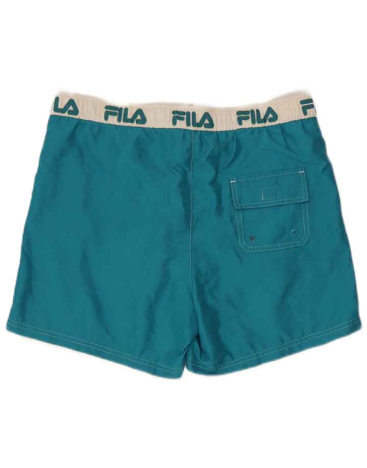 Fila Short de Bain Graphic Homme Bleu Moyen Polyester Colorblock