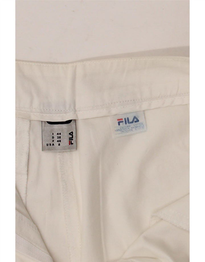 FILA Short Chino Femme IT 44 Medium W30 Blanc Coton