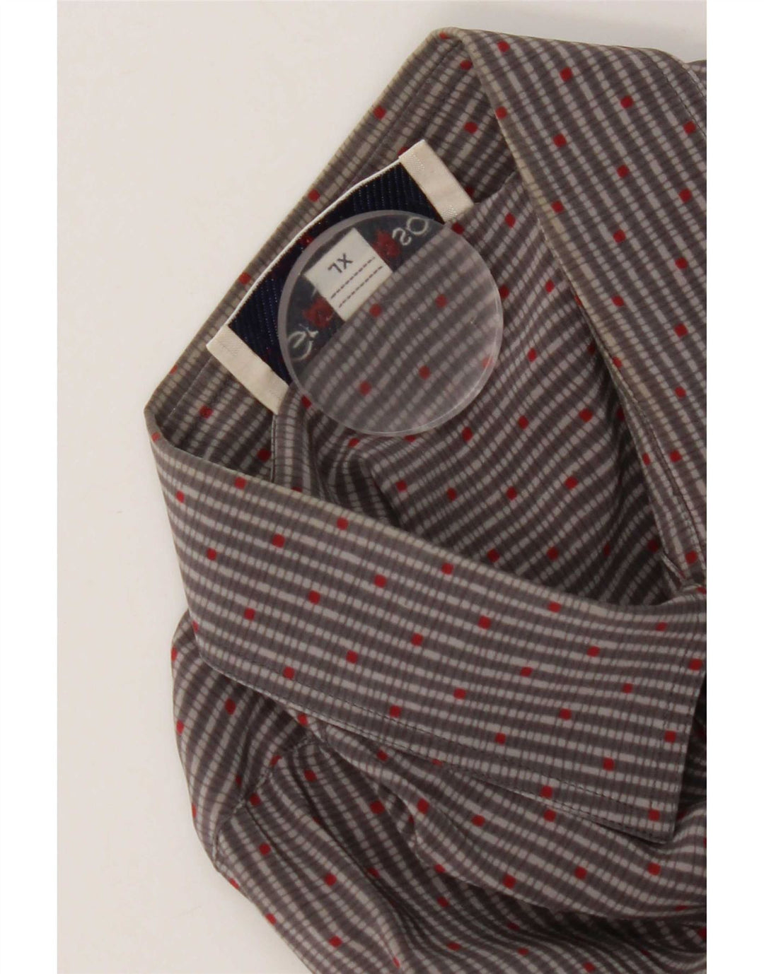Gran Sasso Chemise à Manches Courtes Homme XL Gris Rayé Soie