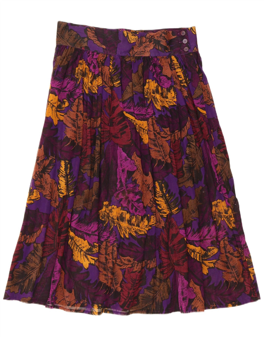 jupe plissée femme vintage US 6 Medium W32 Floral multicolore